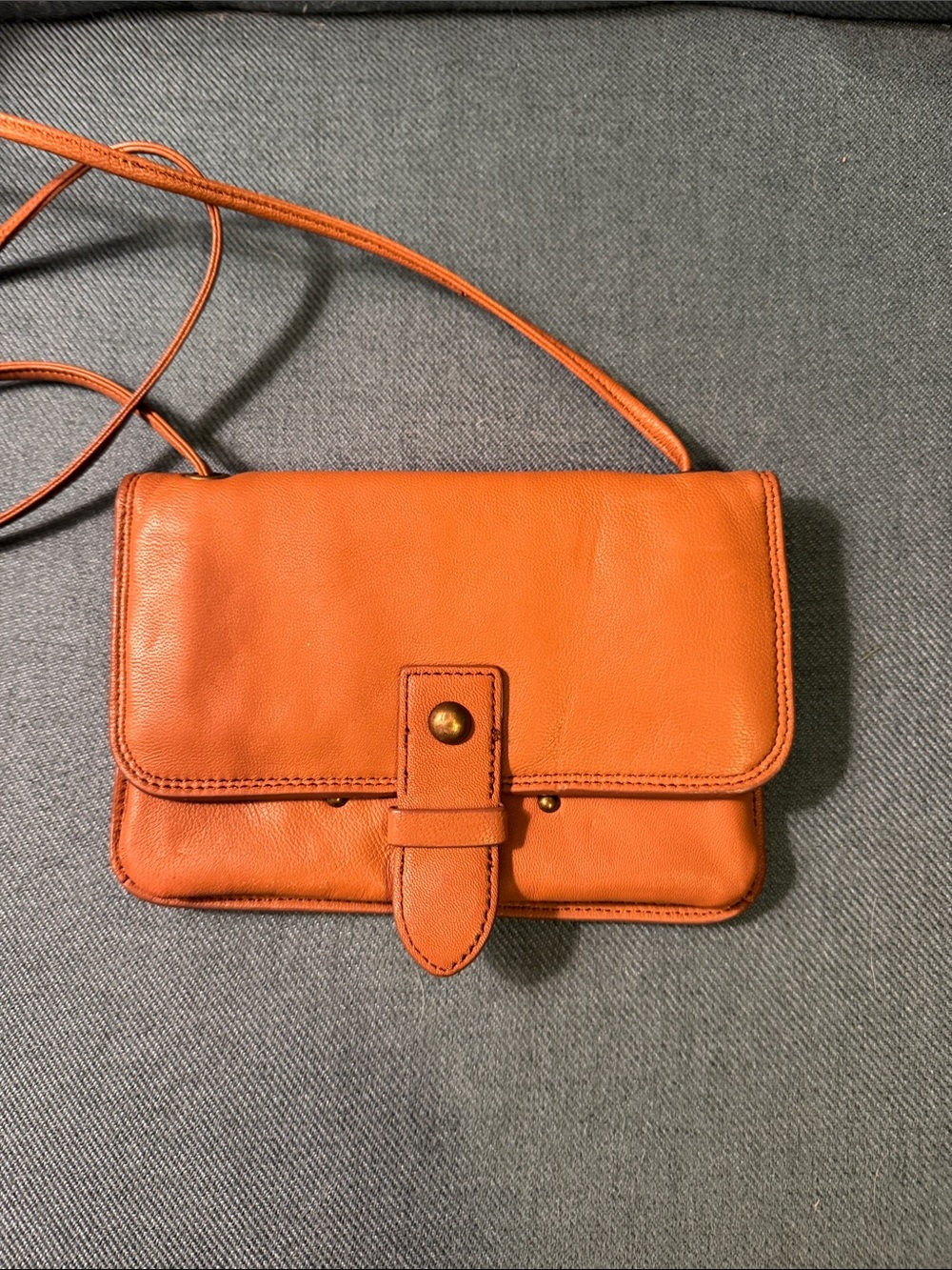 Lucky Brand  Leather Crossbody with Tab Snap Front